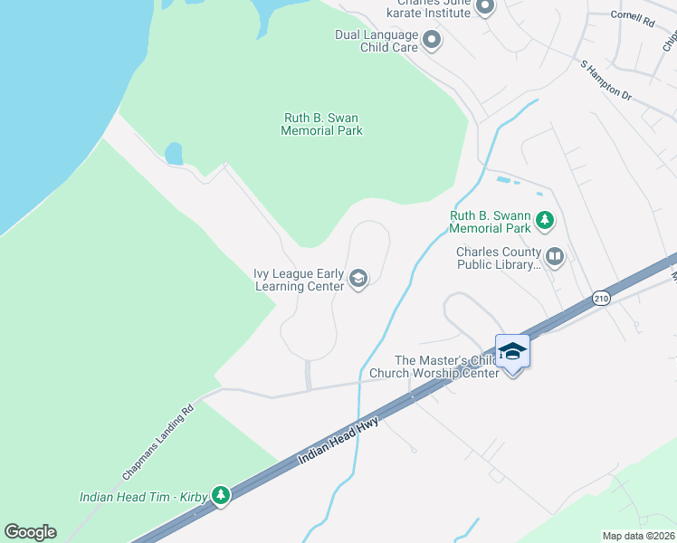 map of restaurants, bars, coffee shops, grocery stores, and more near 6278 Hard Bargain Circle in Indian Head