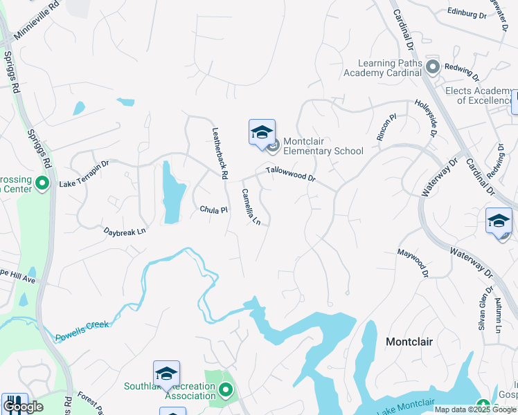 map of restaurants, bars, coffee shops, grocery stores, and more near 15059 Lindenberry Lane in Montclair