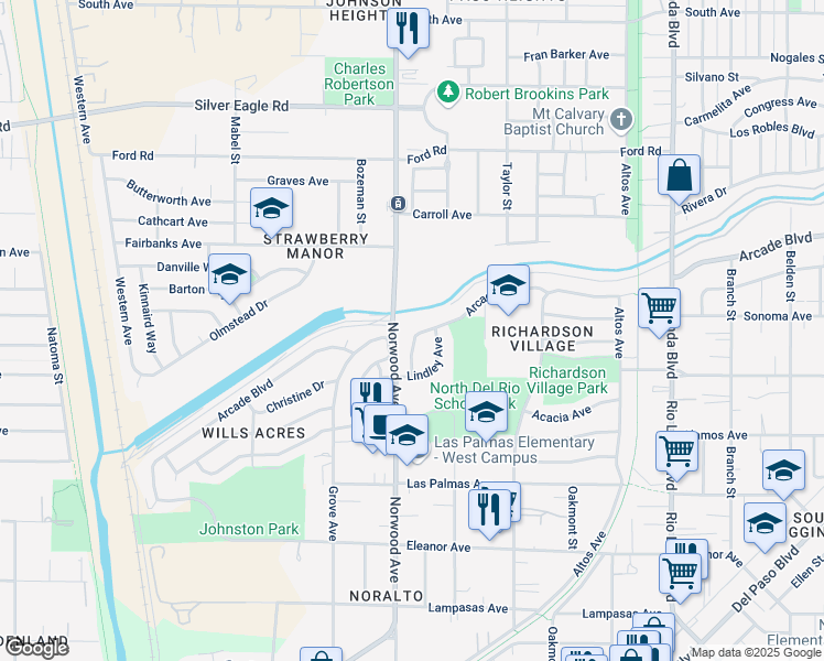 map of restaurants, bars, coffee shops, grocery stores, and more near 443 Arcade Boulevard in Sacramento