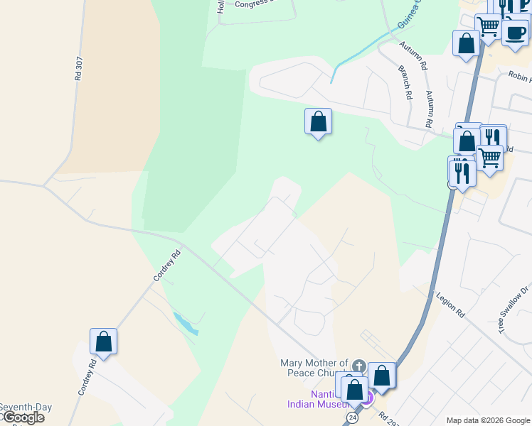 map of restaurants, bars, coffee shops, grocery stores, and more near 26911 Mission Place in Millsboro