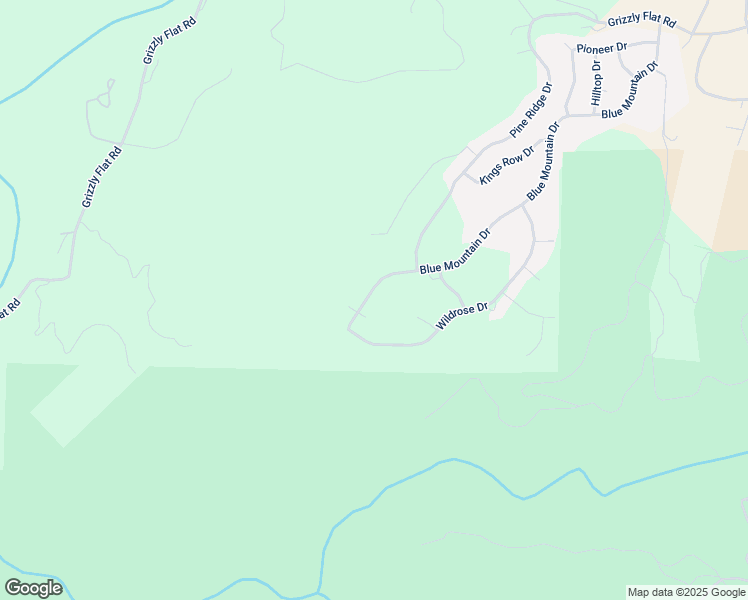 map of restaurants, bars, coffee shops, grocery stores, and more near 5707 Blue Mountain Drive in Grizzly Flats