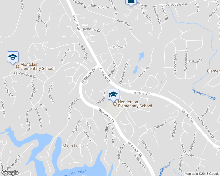 map of restaurants, bars, coffee shops, grocery stores, and more near 15229 Larkspur Lane in Montclair