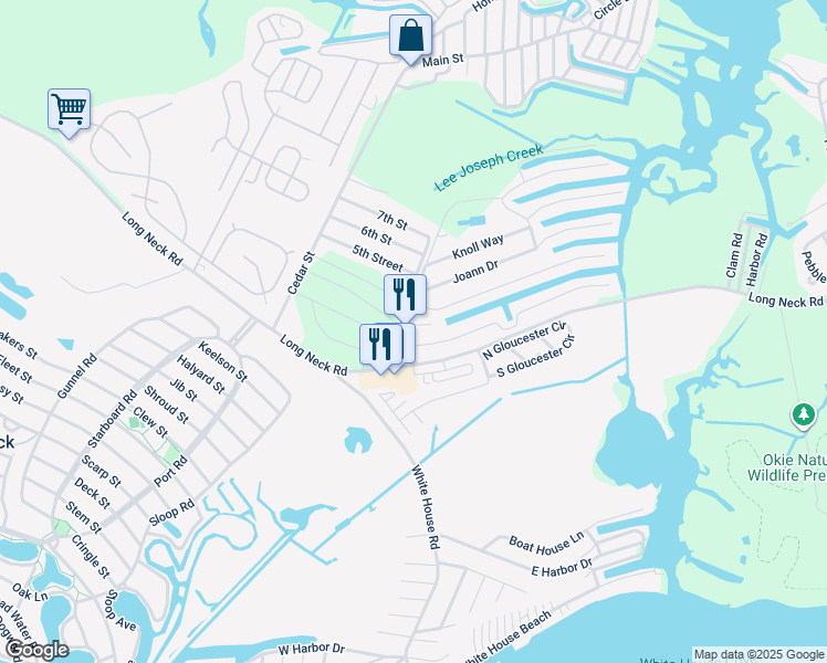 map of restaurants, bars, coffee shops, grocery stores, and more near 35390 Lagoon Lane in Millsboro