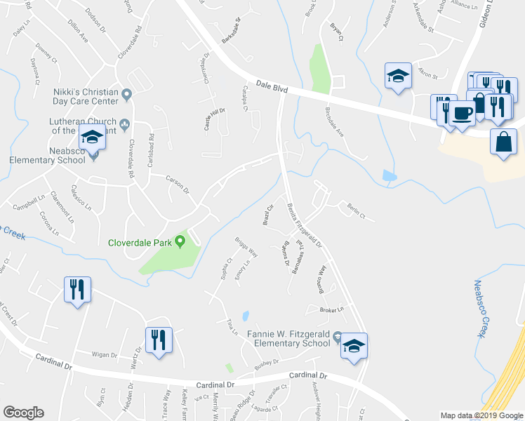 map of restaurants, bars, coffee shops, grocery stores, and more near 15186 Brazil Cir in Woodbridge