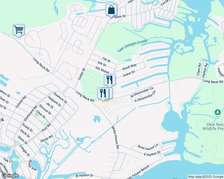 map of restaurants, bars, coffee shops, grocery stores, and more near 35390 Lagoon Lane in Millsboro
