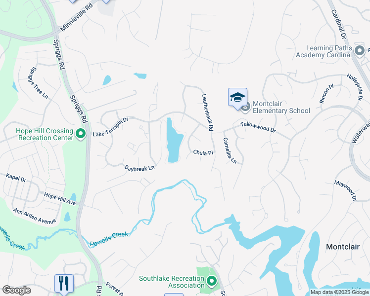 map of restaurants, bars, coffee shops, grocery stores, and more near 5224 Painted Turtle Way in Woodbridge