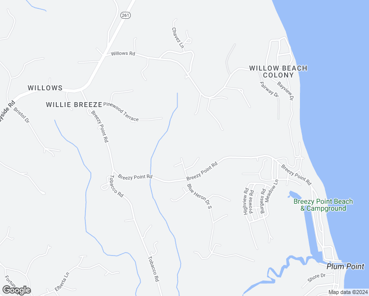 map of restaurants, bars, coffee shops, grocery stores, and more near 3345 Blue Heron Drive North in Chesapeake Beach