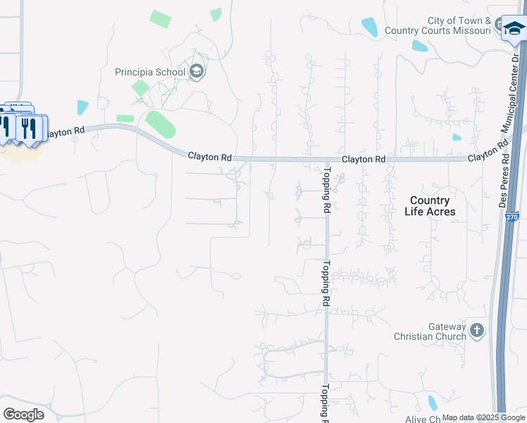 map of restaurants, bars, coffee shops, grocery stores, and more near 1133 Westmoor Place in St. Louis