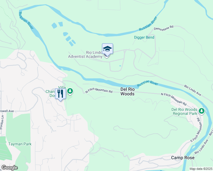 map of restaurants, bars, coffee shops, grocery stores, and more near 2007 Redwood Dr in Healdsburg