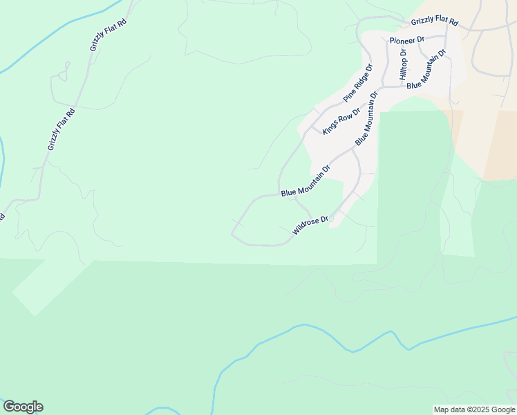 map of restaurants, bars, coffee shops, grocery stores, and more near 5707 Blue Mountain Drive in Grizzly Flats