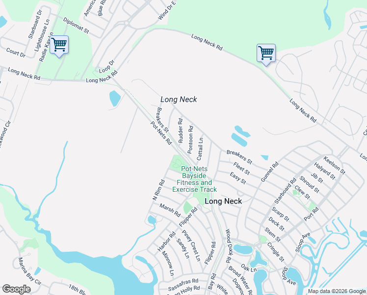 map of restaurants, bars, coffee shops, grocery stores, and more near 34789 Breakers Street in Long Neck