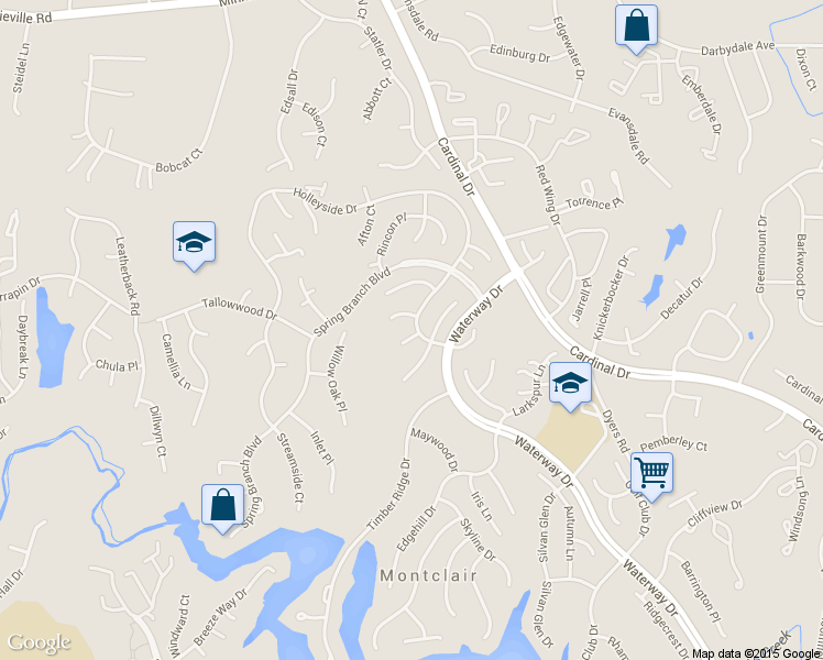 map of restaurants, bars, coffee shops, grocery stores, and more near 15238 Holleyside Drive in Dumfries