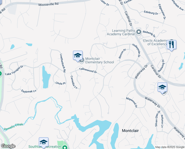 map of restaurants, bars, coffee shops, grocery stores, and more near 15039 Holleyside Drive in Dumfries