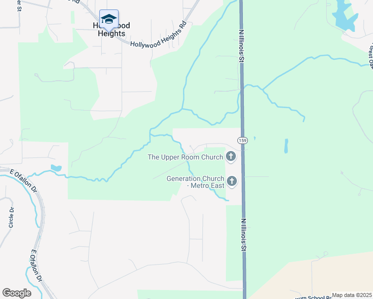 map of restaurants, bars, coffee shops, grocery stores, and more near 1254 Pin Oak Lane in Caseyville