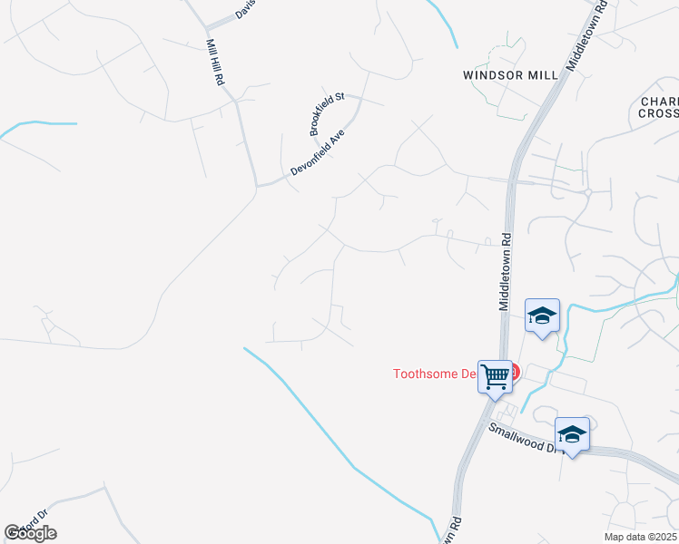 map of restaurants, bars, coffee shops, grocery stores, and more near 3166 Krefeld Lane in Waldorf