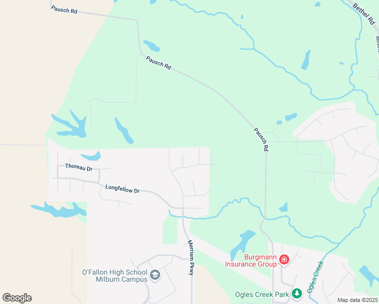 map of restaurants, bars, coffee shops, grocery stores, and more near 1317 Coleridge Court in O'Fallon