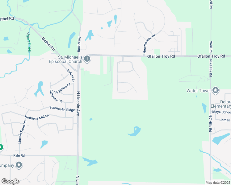 map of restaurants, bars, coffee shops, grocery stores, and more near 1665 Lancaster Drive in O'Fallon
