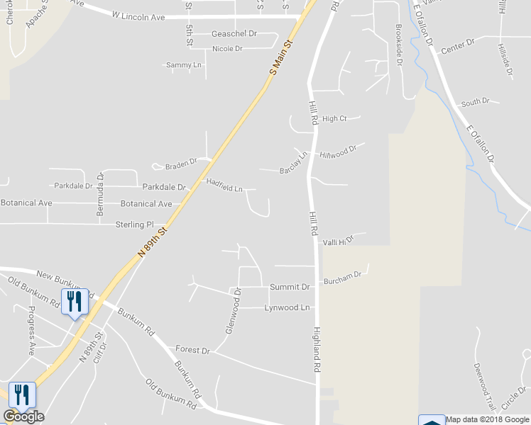 map of restaurants, bars, coffee shops, grocery stores, and more near 50 Hadfield Lane in Caseyville