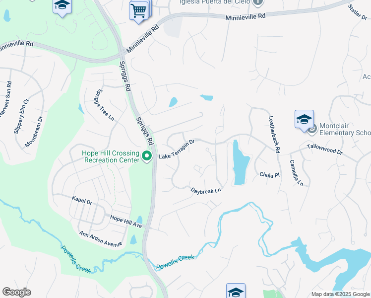 map of restaurants, bars, coffee shops, grocery stores, and more near 15110 Snapper Court in Woodbridge