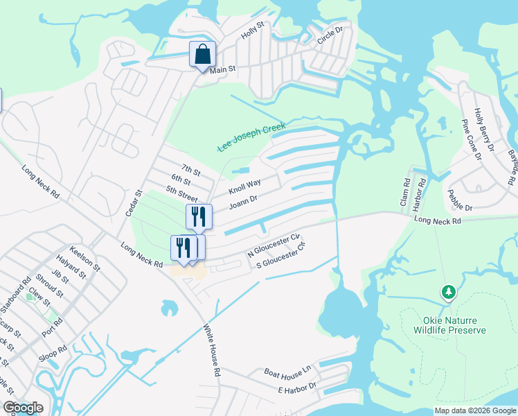 map of restaurants, bars, coffee shops, grocery stores, and more near 35527 Pine Drive in Millsboro