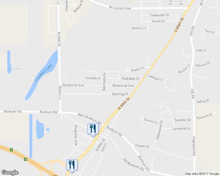 map of restaurants, bars, coffee shops, grocery stores, and more near 8814 Botanical Avenue in Caseyville