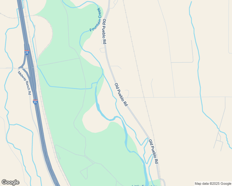 map of restaurants, bars, coffee shops, grocery stores, and more near 14310 Old Pueblo Road in Fountain