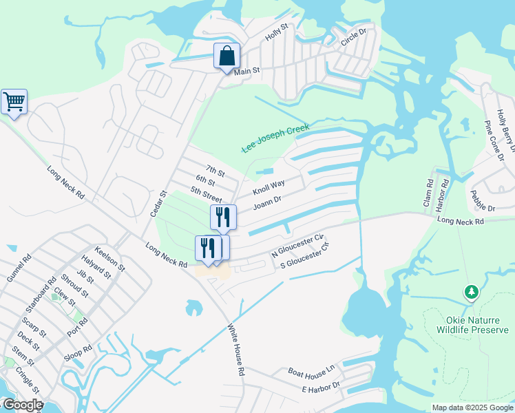 map of restaurants, bars, coffee shops, grocery stores, and more near 35456 Joann Drive in Millsboro
