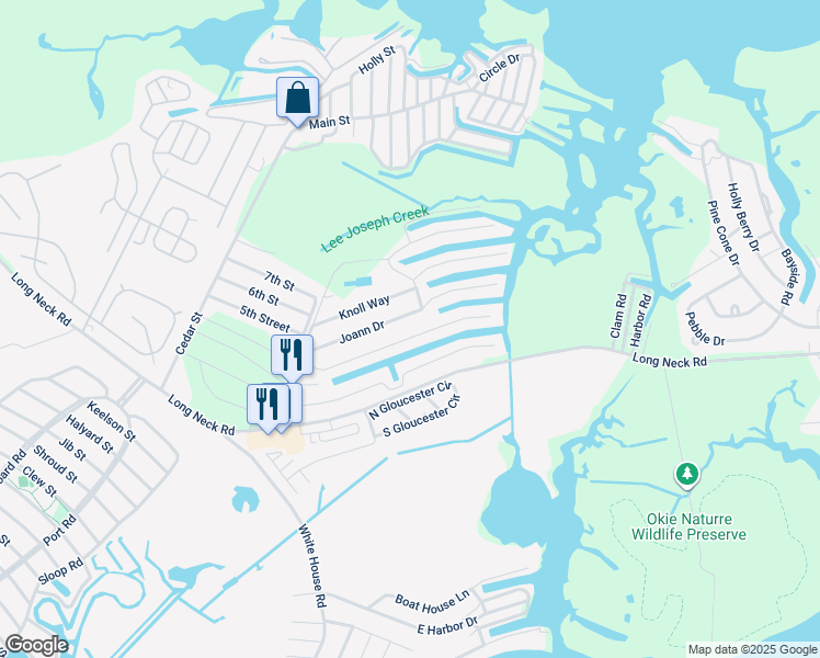 map of restaurants, bars, coffee shops, grocery stores, and more near 35539 Pine Drive in Millsboro