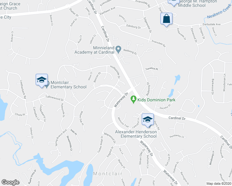 map of restaurants, bars, coffee shops, grocery stores, and more near 15220 Cedar Knoll Court in Montclair