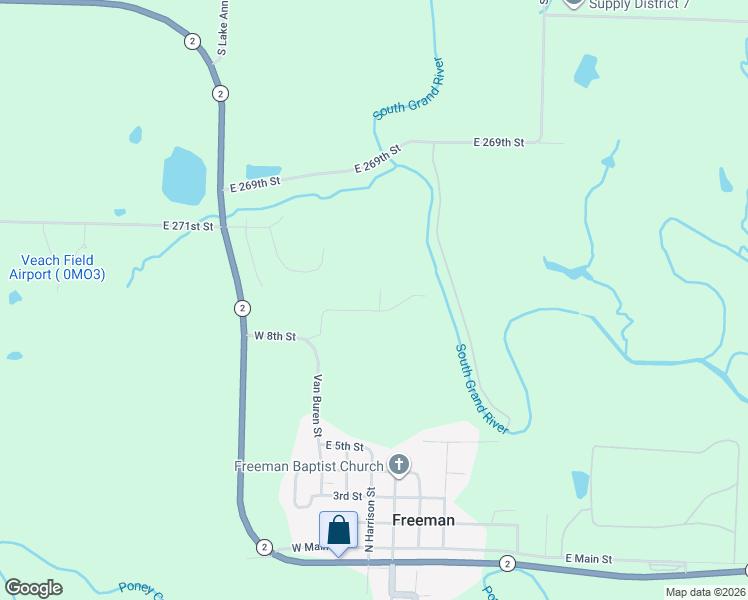 map of restaurants, bars, coffee shops, grocery stores, and more near 11 Cedars Street in Freeman