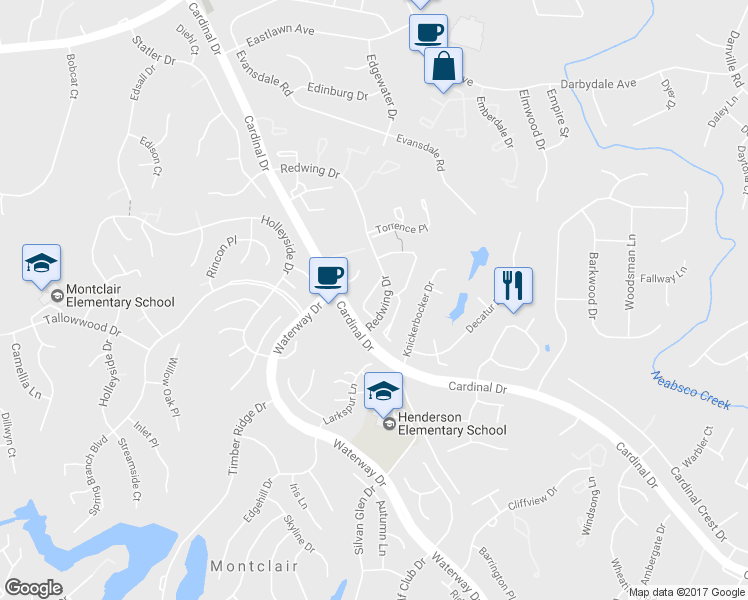 map of restaurants, bars, coffee shops, grocery stores, and more near 15075 Ardmore Loop in Woodbridge