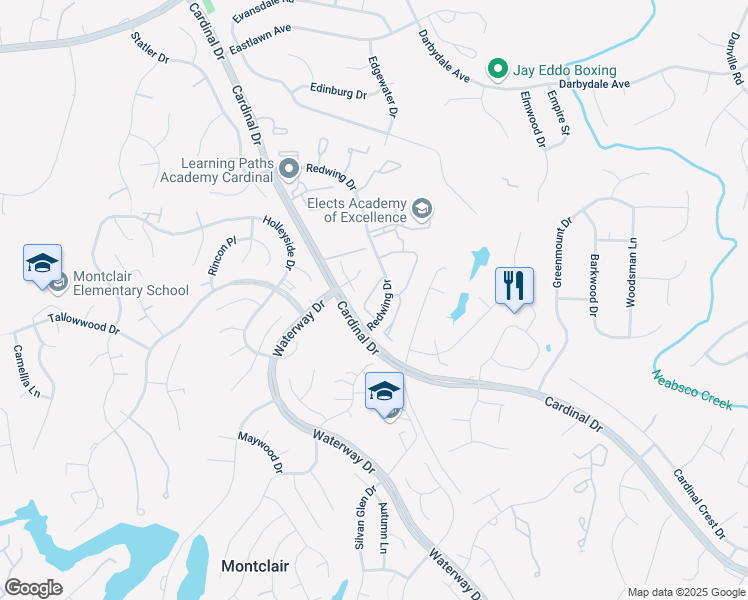 map of restaurants, bars, coffee shops, grocery stores, and more near 15075 Ardmore Loop in Woodbridge