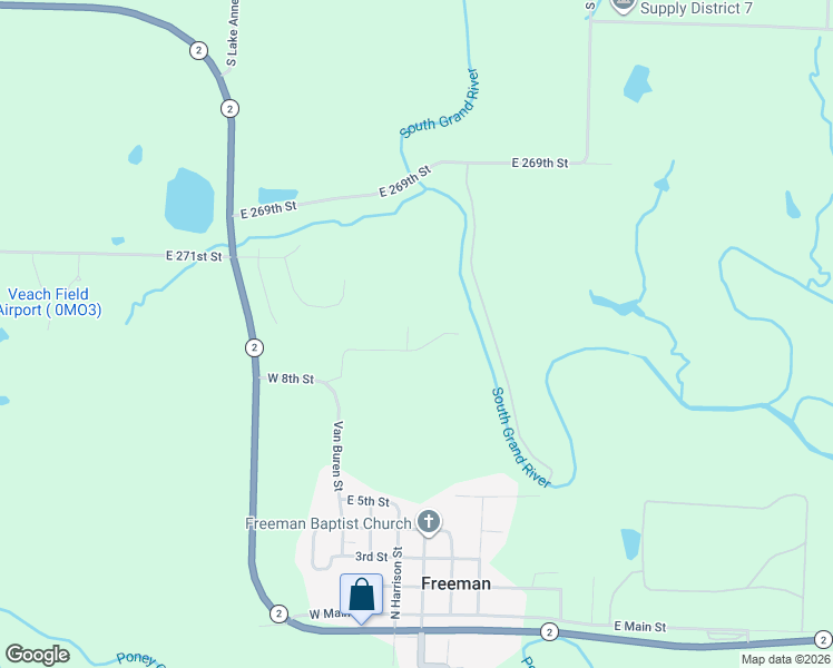 map of restaurants, bars, coffee shops, grocery stores, and more near 11 Cedars Street in Freeman