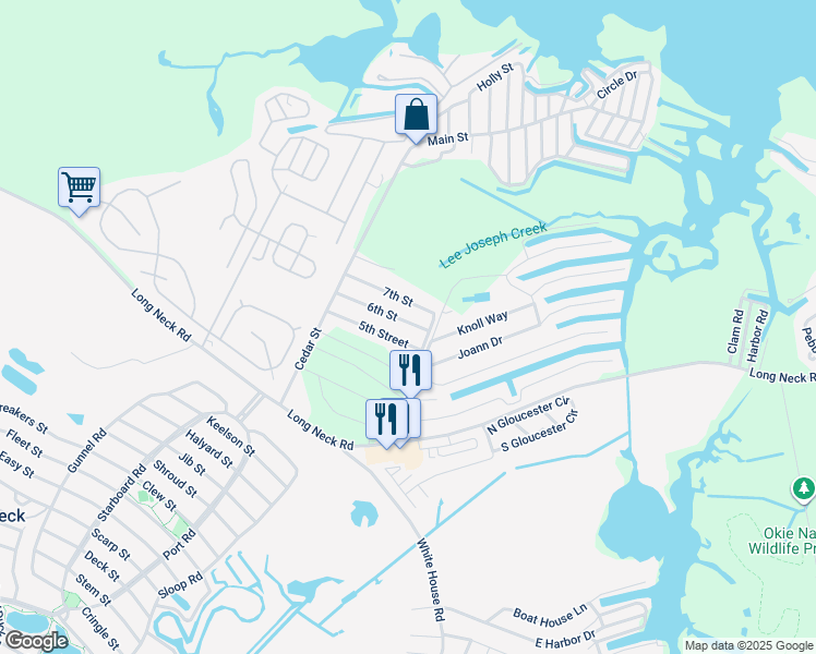 map of restaurants, bars, coffee shops, grocery stores, and more near 35310 6th Street in Millsboro
