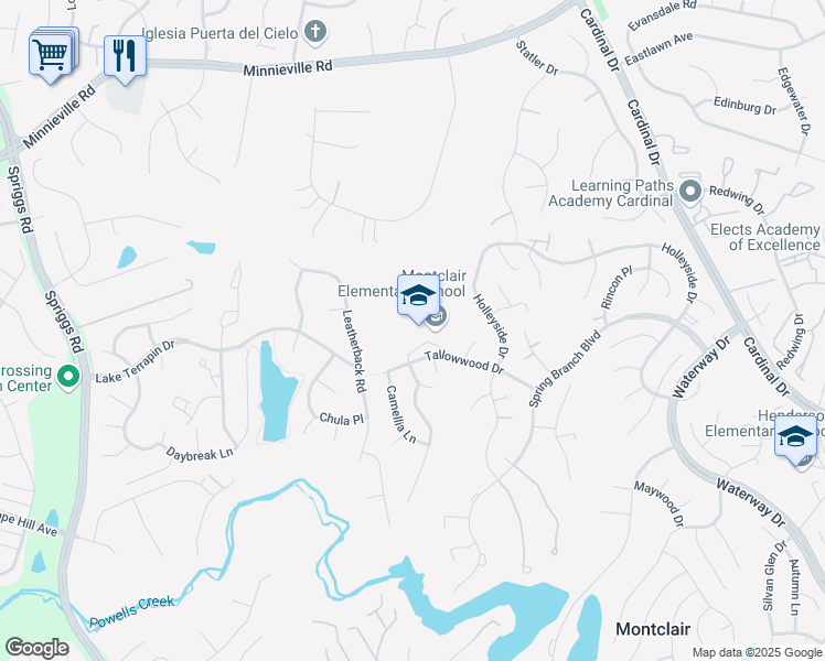 map of restaurants, bars, coffee shops, grocery stores, and more near 4920 Tallowwood Drive in Dumfries