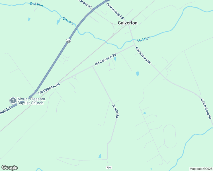 map of restaurants, bars, coffee shops, grocery stores, and more near 9753 Boteler Road in Midland