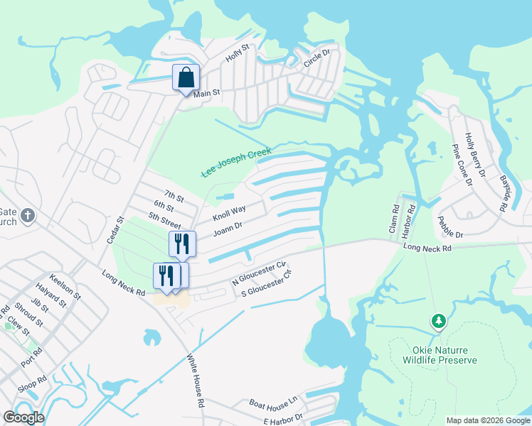 map of restaurants, bars, coffee shops, grocery stores, and more near 26375 Jennifer Lee Drive in Millsboro