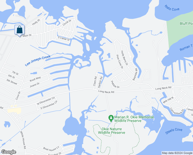 map of restaurants, bars, coffee shops, grocery stores, and more near 5 Oyster Road in Millsboro