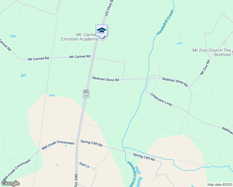 map of restaurants, bars, coffee shops, grocery stores, and more near 318 Redman Store Road in Luray