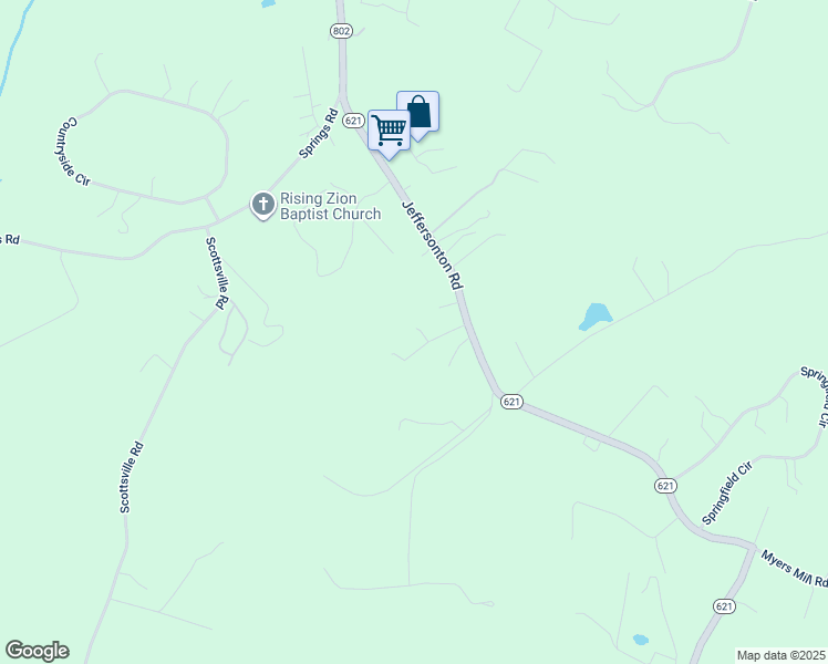 map of restaurants, bars, coffee shops, grocery stores, and more near 18341 Gaskins Lane in Jeffersonton
