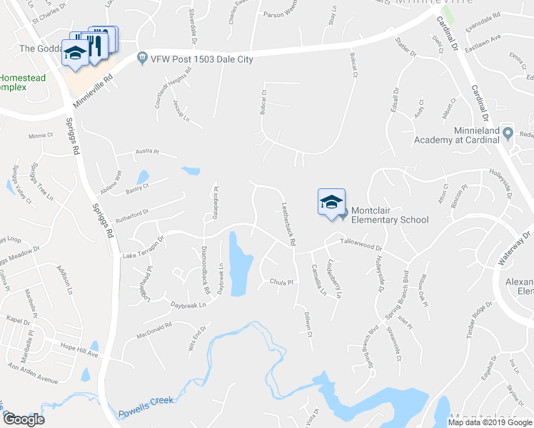 map of restaurants, bars, coffee shops, grocery stores, and more near 15013 Plastron Court in Woodbridge