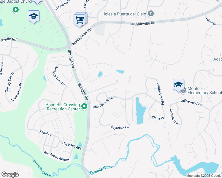 map of restaurants, bars, coffee shops, grocery stores, and more near 5320 Box Turtle Court in Woodbridge