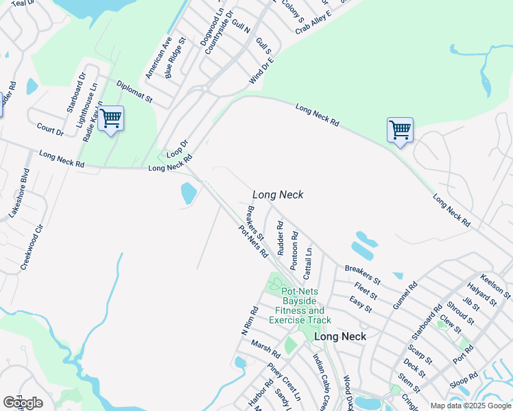 map of restaurants, bars, coffee shops, grocery stores, and more near 34914 Breakers Street in Long Neck