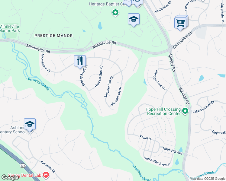 map of restaurants, bars, coffee shops, grocery stores, and more near 15009 Pansy Court in Woodbridge