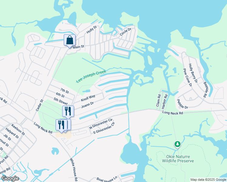 map of restaurants, bars, coffee shops, grocery stores, and more near 35618 Joann Drive in Millsboro