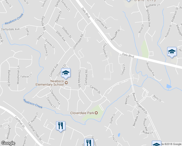 map of restaurants, bars, coffee shops, grocery stores, and more near 15086 Cardin Place in Woodbridge