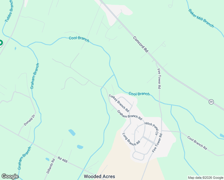 map of restaurants, bars, coffee shops, grocery stores, and more near Turkey Branch Road in Seaford