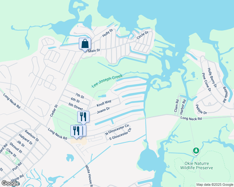 map of restaurants, bars, coffee shops, grocery stores, and more near 26362 Jennifer Lee Drive in Millsboro