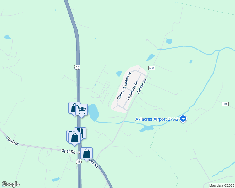 map of restaurants, bars, coffee shops, grocery stores, and more near 6676 Clarkes Meadow Drive in Bealeton