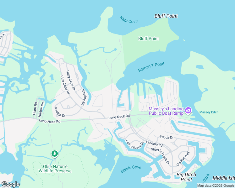 map of restaurants, bars, coffee shops, grocery stores, and more near 26395 West Pintail Road in Millsboro